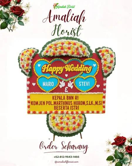 Papan Bunga Pernikahan Klewor